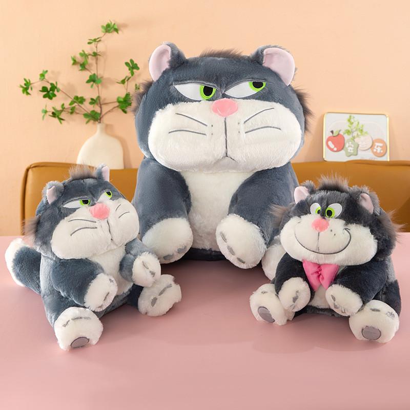 Cat Plush Toy With Bowtie Cartoon Stuffed Animal For Kids Birthday Gift