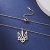 Collana Pendente Ucraina Lemegeton Tridente Simbolo Nazionale Ucraino Collana Geometrica Acciaio Inossidabile Gioielli Regalo di Compleanno