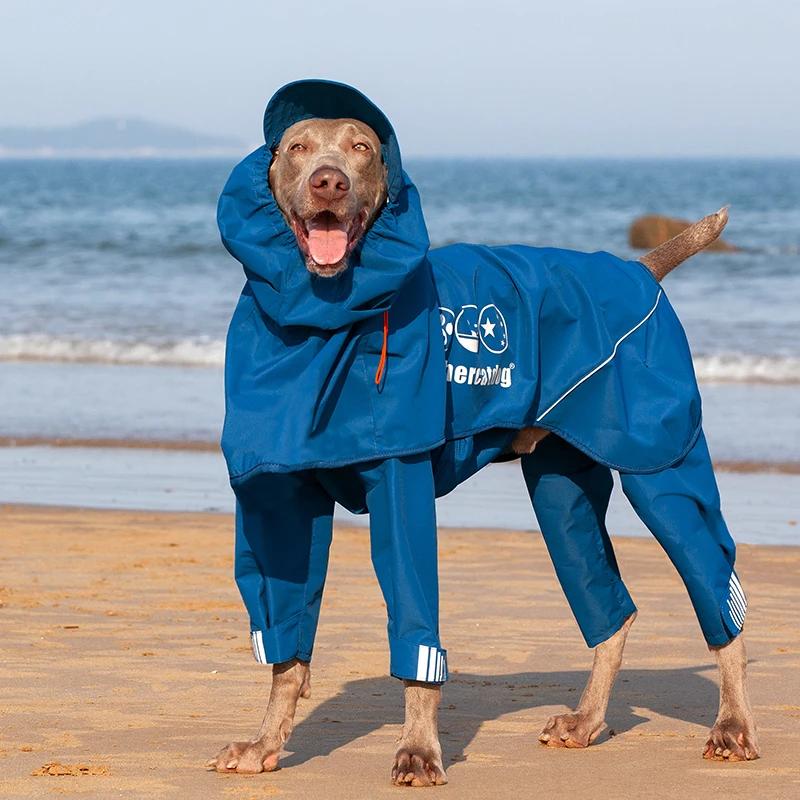 

Golden Retriever Pet Dog Raincoat Waterproof with Hooded Jumpsuit Dog Clothing Clothes for Dogs Cats Jacket Pet Products XS(7.5-12.5KG) павлин голубой