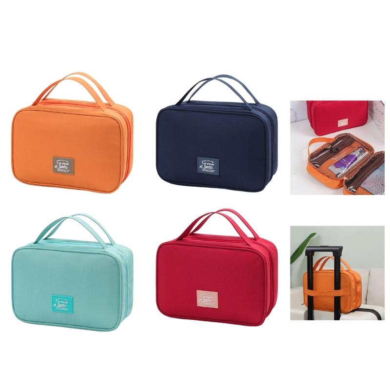 Large Capacity Toiletry Bag Convenient Cosmetic Storage Organizer Easy To Clean Makeup Tool Holder Bathroom Supplies