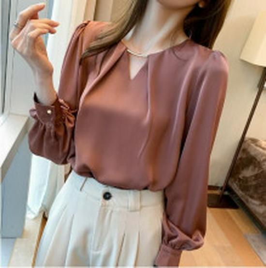 2025 Korean Style Loose Pleated Long-Sleeve Retro Cotton Linen Shirt for Women