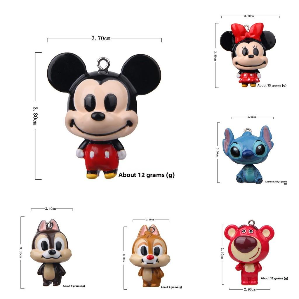 Mickey Mouse Resin Handcraft Keychain With Cartoon Accessories For Gift Giving And Party Decor