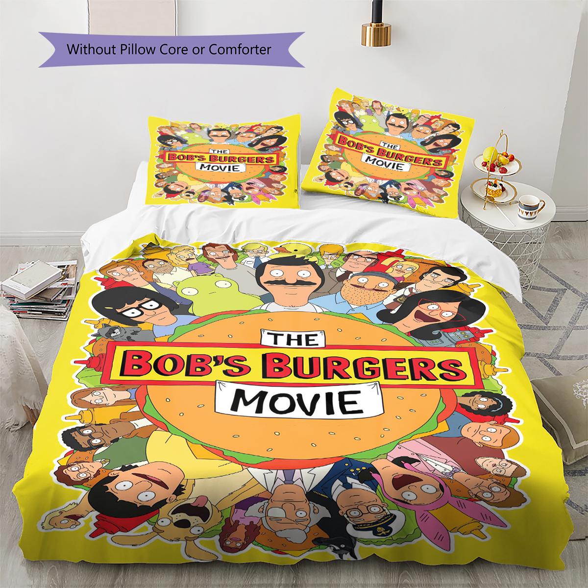 

Bobs Burgers Pattern Bedding Quilt Set Quilt Cover Pillowcase Home Decoration Gift (1 * duvet cover + 2 * pillowcase, without core) 135x200cm