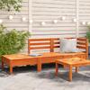 Vidaxl Garden Sofa 3-Seater, Waxed Brown, Solid Pine Wood