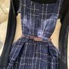 Fall Winter Women Sweater Dress Set Casual Knitted Pullover Tops + Plaid Tweed Dress 2 Piece Outfits Female With Belt