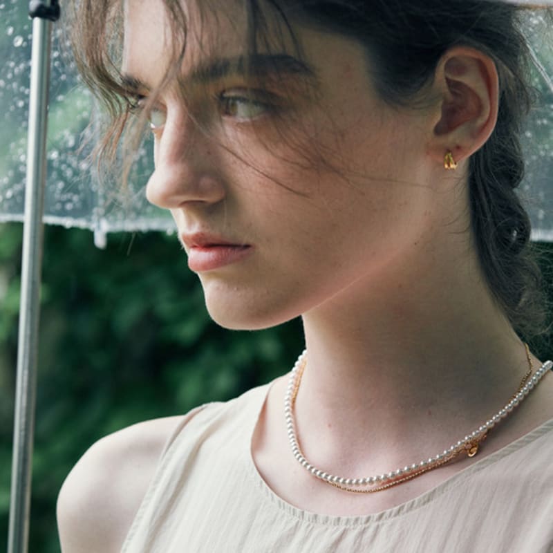 

green [925 silver]Un.silver.102 / with necklace ver.01 (4mm) gold