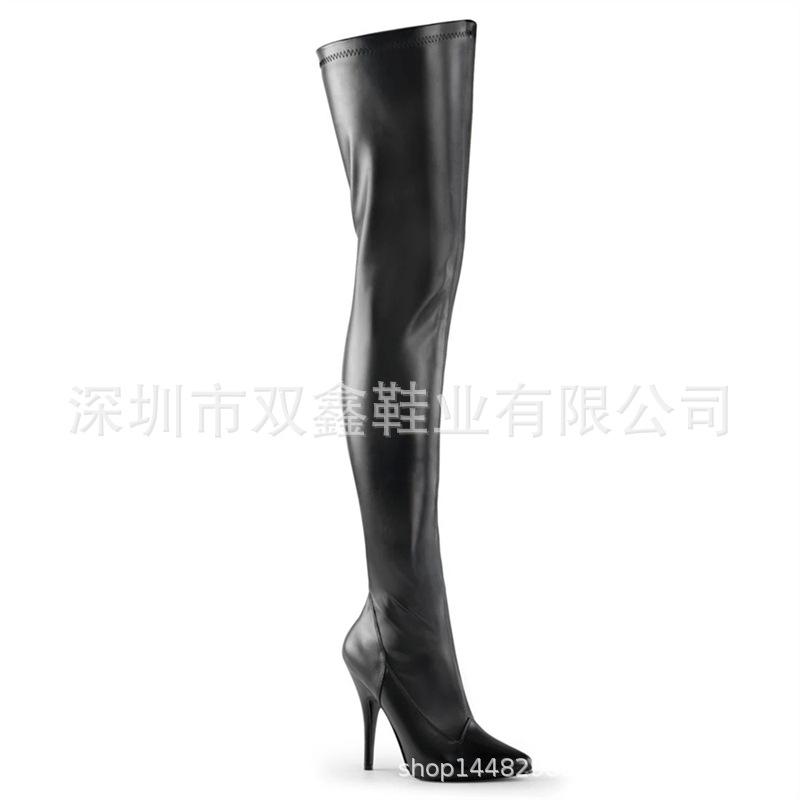 2025 solid color order fine heel viscose shoes high top red average size high heel banquet pointed fashion boots 12cm