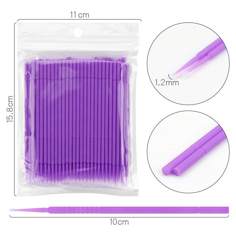Premium Disposable Colored Nano Cotton Swabs for Eyelash Extensions, Tattooing, and Makeup Cleaning