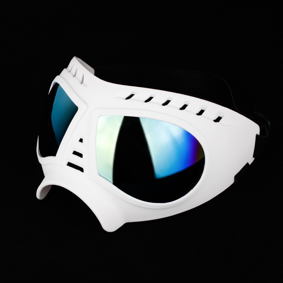 

New Pet Glasses Anti-snow Anti-UV Windproof Goggles Dog Sunglasses Mask Pet Supplies L білий