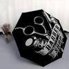 1pc BARBER SHOP Automatic Open Close Umbrella  Windproof Canopy, Automatic Open Close Button10136