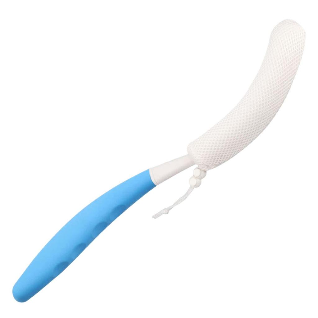 Long Antislip Curved Handled Bath Body Brush, Easily Reach for Seniors, Suitable