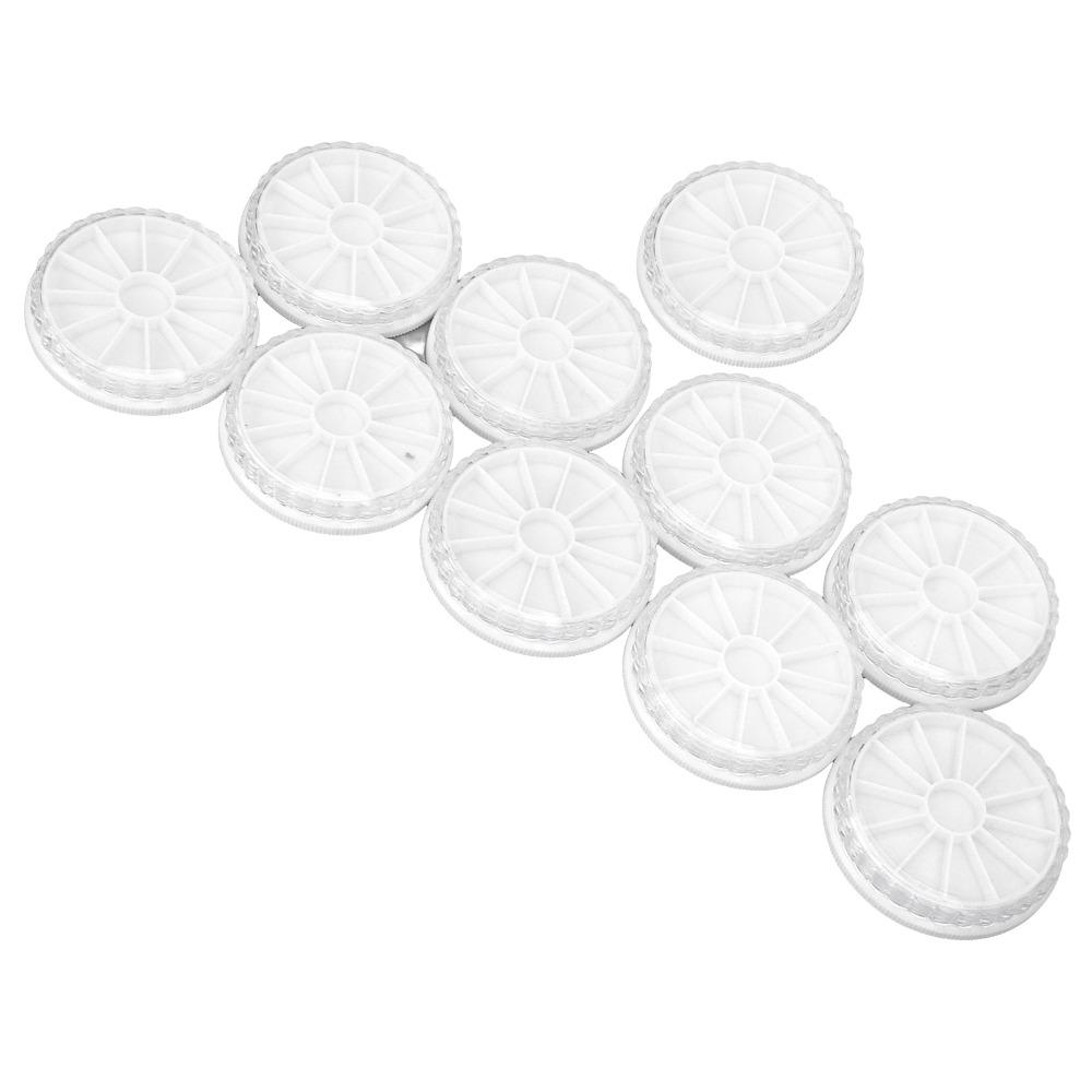 10pcs Round Shape Round Nail Art Decoration Storage Box  For Jewelry Beads