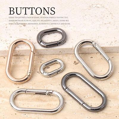 5pcs Hardware Bags Clothing Handbags Dan-Shaped Buckle Bags Clothing Metal Accessories Oval Ring Buckle Egg Buckle U-Shaped Button