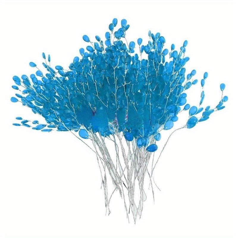 1 pachet de 50 de frigarui de picături de apă plate din acrilic pentru nuntă, accesorii pentru bricolaj pentru flori din sârmă de aluminiu Trident, accesorii pentru păr, materiale pentru coroană