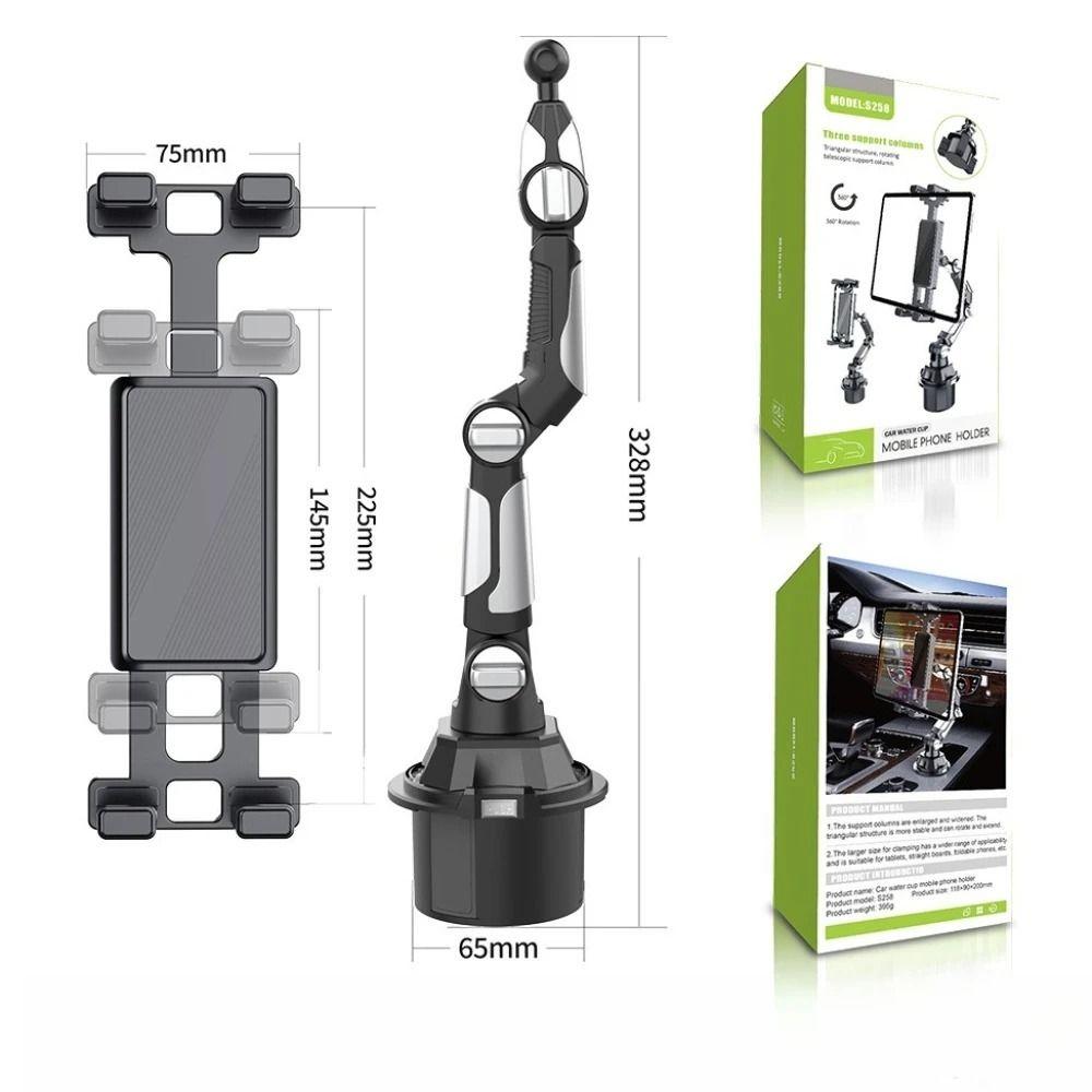 Supporto con Portabicchiere Rotante a 360° Supporto Regolabile per Tablet Supporto Portatile per Telefono Organizer per Auto