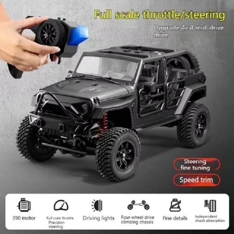 MN128 Full Scale RC CAR Model Remote Control Car Wrangler Jeep 4WD Climbing Car Simulation Off Road Vehicle Toy VS MN168 ALS1
