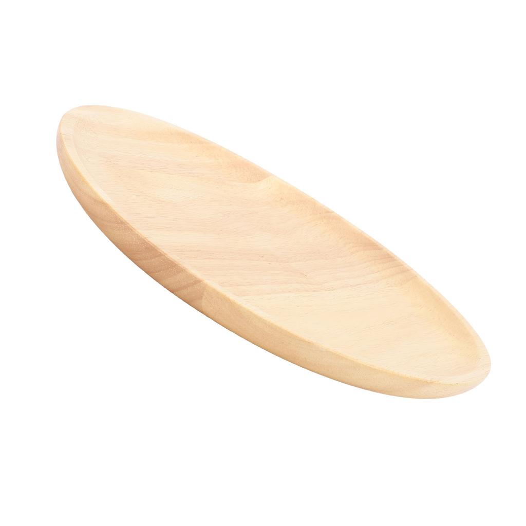 Round Wood Dish Multifunctional Fruit Serving Plate Handmade Decorative Tray for Dessert Coffee