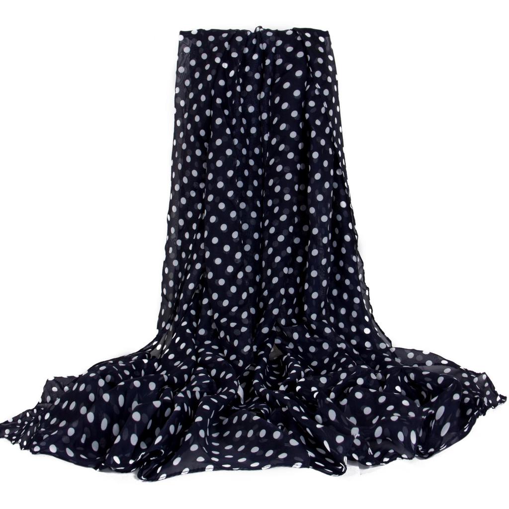 Polka Dot Chiffon Summer Beach Shawl: Lightweight, Breathable, Versatile Scarf