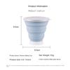 Folding Silica Gel Cup Design Lightweight Outdoor Activity Lightweight and Convenient to Use Edible Silicon Material Folding Cup