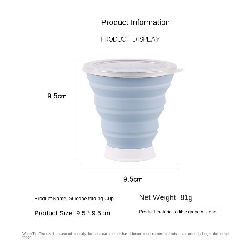 Folding Silica Gel Cup Design Lightweight Outdoor Activity Lightweight and Convenient to Use Edible Silicon Material Folding Cup