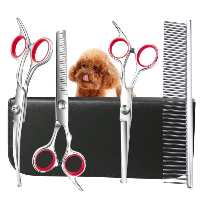 Popular Pet Scissors Set: Round Head Dog Styling, Thinning & Trimming Tools