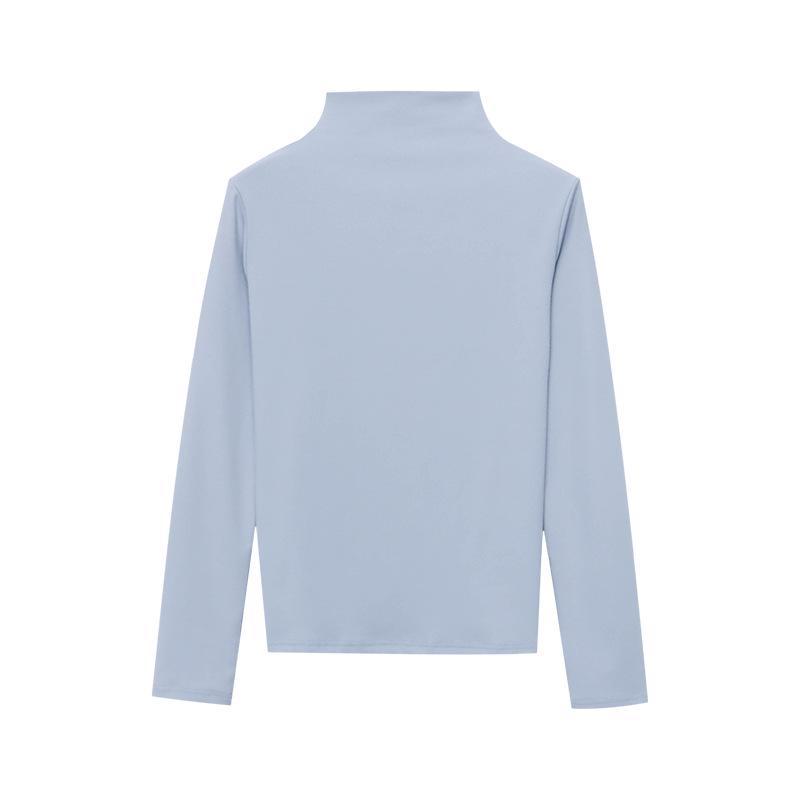 Sinan Soft Slim Fit Half-High Collar Versatile Top SN6903