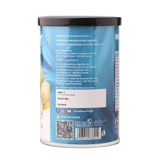 Pureheart Natural Macadamia (200 Gm) Premium Australian Macadamia Nuts, Rich In Antioxidants - Whole, Exotic, and Crunchy Dry Fruits