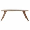 Table De Salle À Manger - Acacia - Marron - Design Colonial - 200x200 Cm - Bois Massif