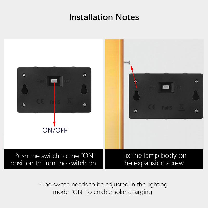 Solar LED Light Outdoor Waterproof Wall Lamp Dusk To Dawn Fence Lighting for Summer Garden Yard Porch Walkway Camping Home Dec