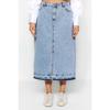 Blauer Jeansrock mit Schlitz vorne Tbbss23az00054