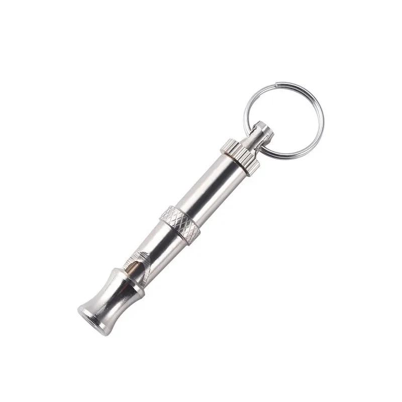 Dog Training Whistle Stop Barking Device Ultrasonic Training Flute Silent Whistle Control Tool Puppy Train Keychain Pet Supplies