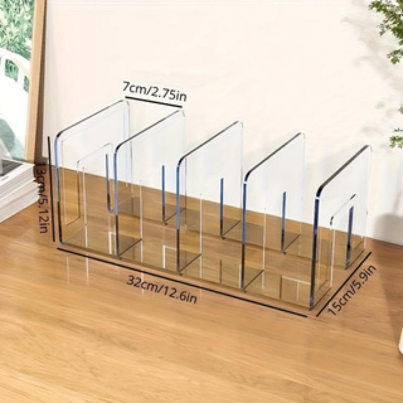 2pcs Clear Acrylic Purse Organizer, 4-Compartment Hanging Handbag Storage Rack, Closet Bag Divider Shelf for Tote, Clutch