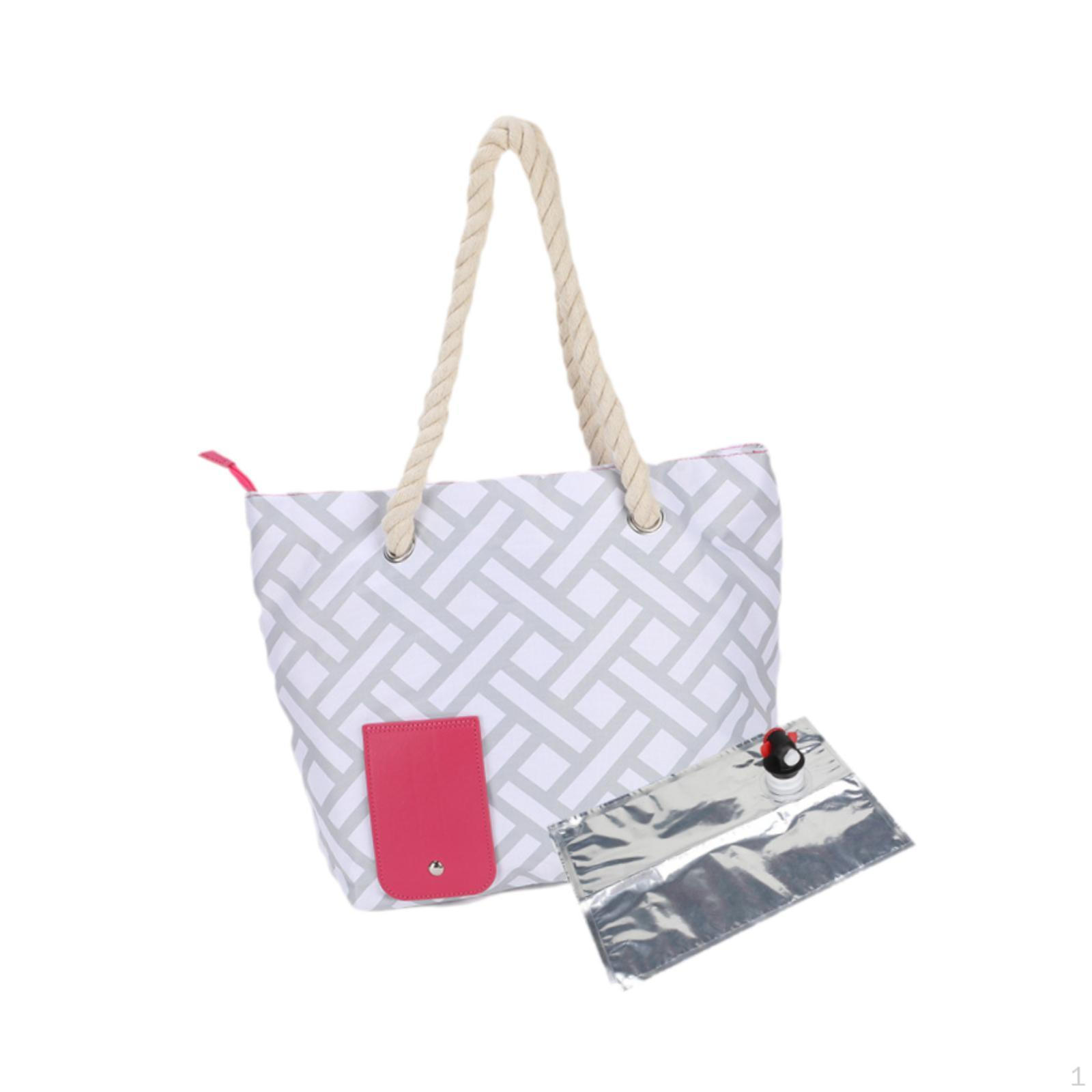 

Пляжная сумка для напитков с застежкой-молнией и ручкой для переноски на открытом воздухе серый