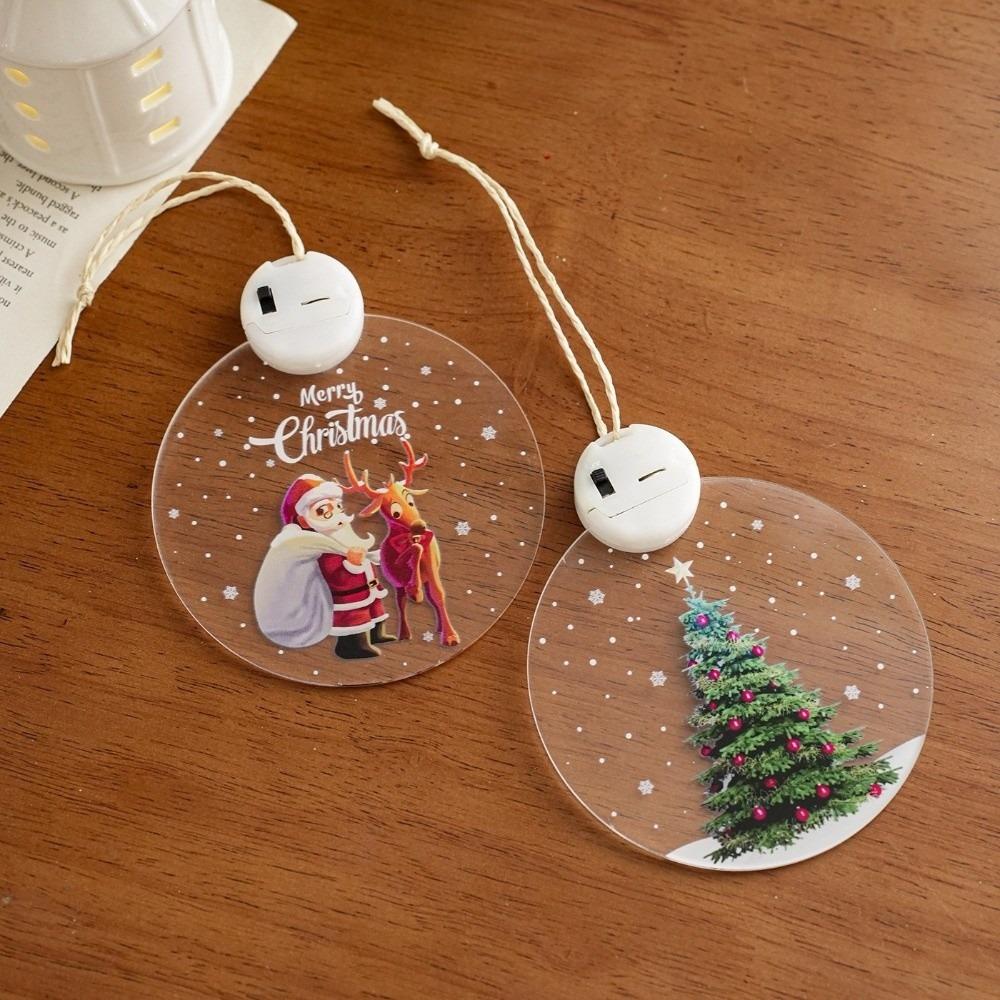 Acrylic Illuminated Christmas Ornaments Battery Powered Festive Decorations Christmas Decoration