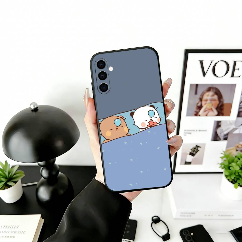 

Sweet YiEr & BuBu Phone Case For Samsung Galaxy A73,A72,A71,A70,A53,A52,A51,Others Soft Black Cover Samsung a50 30s 50s