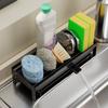 Black/Silver Soap Sponge Holder Self-Draining Dishcloth Towel Rack Sink Drain Rack  for Home