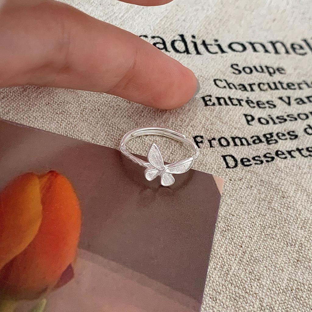 Adjustable Delicate And Butterfly Open Ring For Women Modern Minimalist Fashion Accessory
