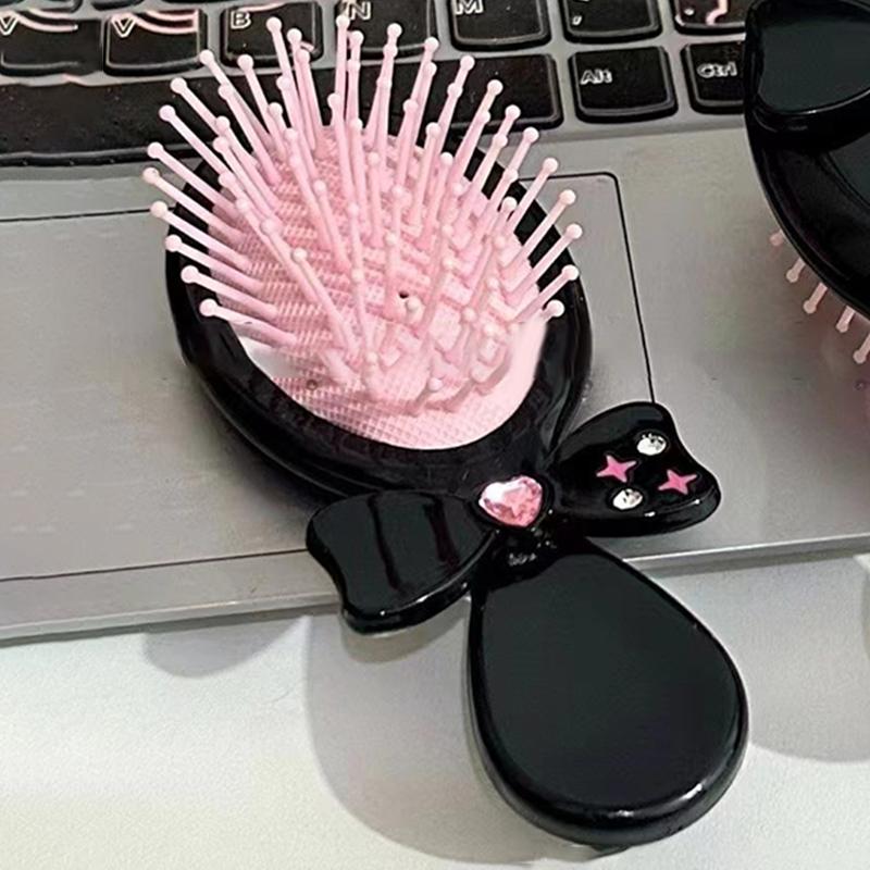 

C Зеркалом Инструмент для макияжа Прочная Мини Складная Расческа для волос 1Pc