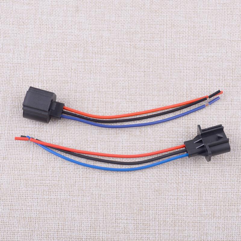 Universal 2Pcs H13 9008 Male Female Headlight Socket LED Plug Wire Harness Adapter Connector