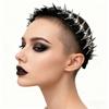 Subcultures Gothic Hairband with Metallic Spine and Lace Trim Decors Heavy Metal Styles Headpiece For Dance Performances