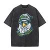 2026 Cool Eagle Uprising Graphic Print Unisex T Shirt Vintage Washed Short Sleeve Crew Neck American Streetwear Casual Tee