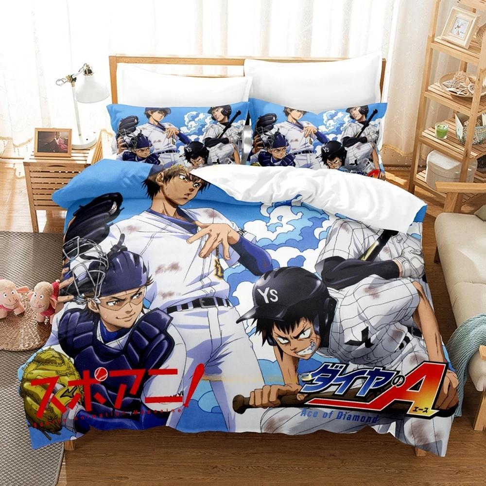 3d Print Anime Ace of Diamond 2_3pcs Bedding Set Boys Girls Twin Queen Size Duvet Cover Pillowcase Bed Kids Adult Home Textiles