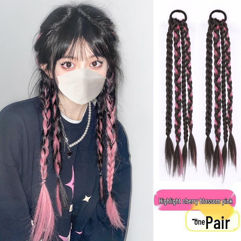 Trendy Sweet & Spicy Dreadlock Highlight Wig with Fishbone & Twist Braids