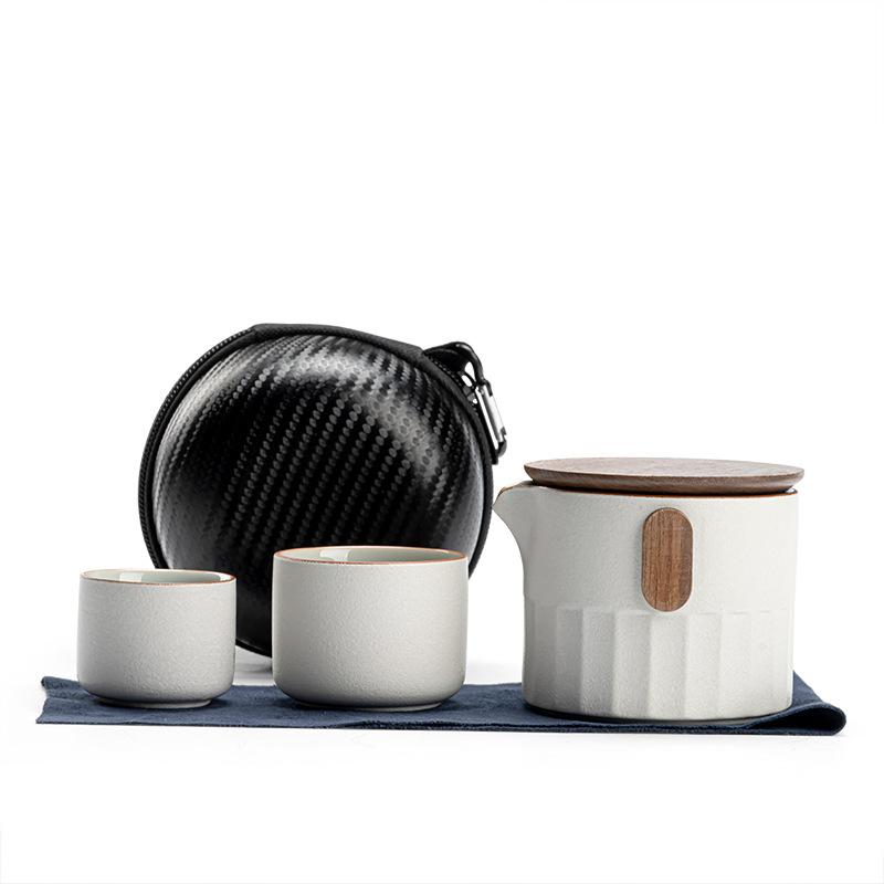 Travel Tea Set, Kung Fu KuaiKe Cup, One Pot and Two Cups Set, Car Mounted Portable Tea Cup, Outdoor Business Companion Gift