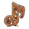 Ornament Puzzle Jigsaw Notă Muzicală Instrument, Puzzle 3D din Lemn Notă Muzicală, Artă de Afișare Instrumente Muzicale, Cadou pentru Pasionații de Muzică