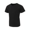 T-Shirt Simple Versatile Solid Color Short Sleeve Black Kids Tops 82321ST371-023