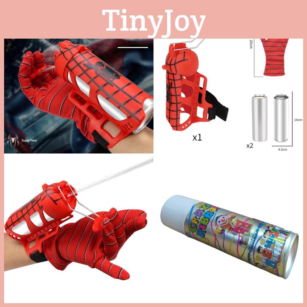 Spinnenseide Shooter Spielzeughandschuhe für Kinder Halloween Rollenspiel mit Seidensprühfunktion
