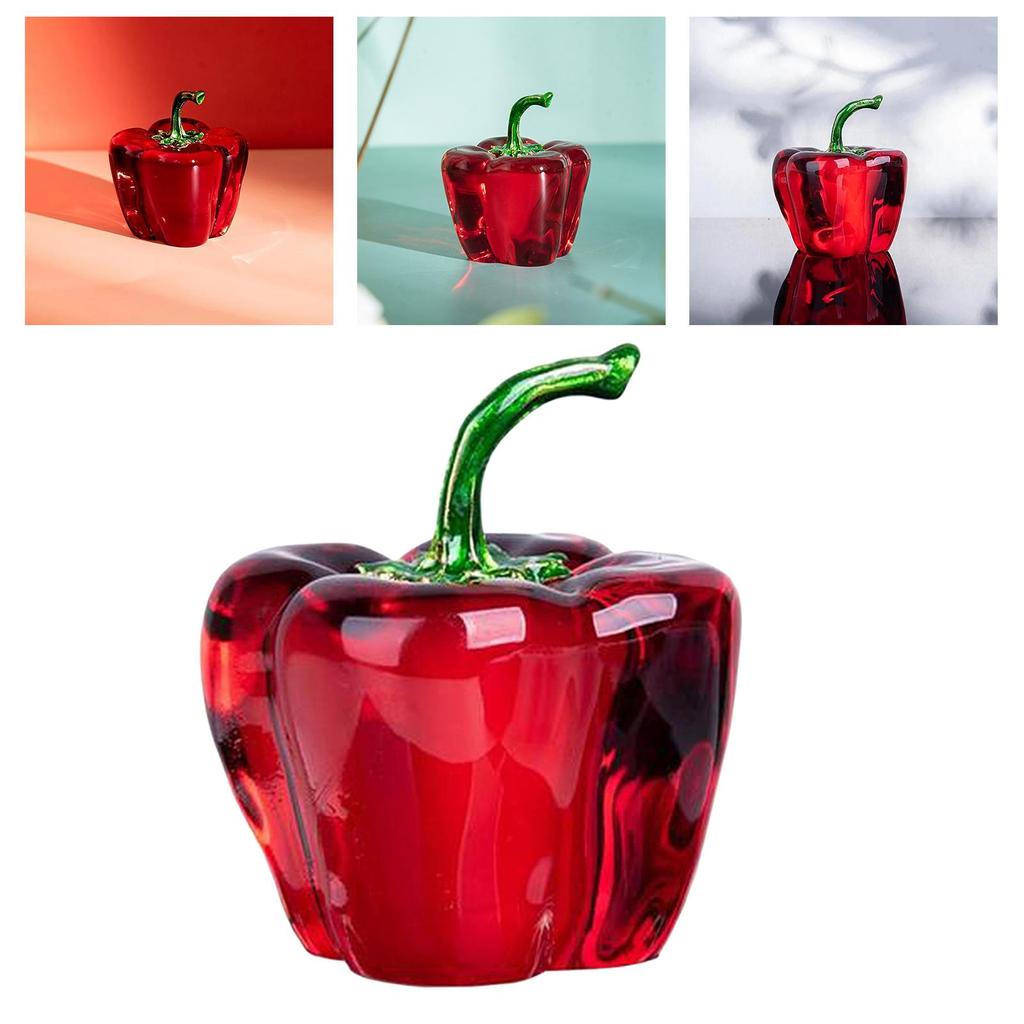 Crystal Fruit Sculpture Art Home Desktop Bookshelf Decorative Ornament