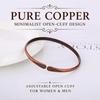 Pure Copper Copper Bracelet Waterproof Copper Cuff Bracelet Stylish Copper Bangle  Daily Wear
