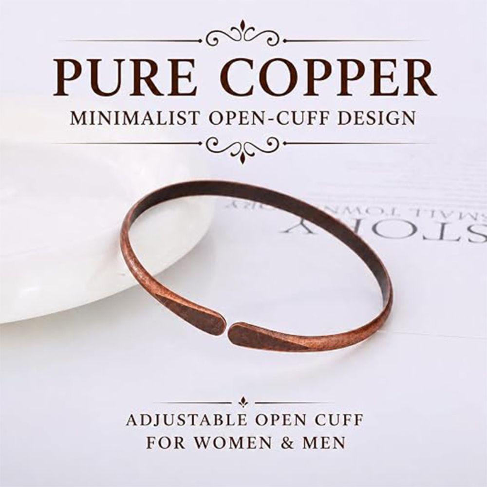 Pure Copper Copper Bracelet Waterproof Copper Cuff Bracelet Stylish Copper Bangle Daily Wear